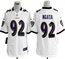 Nike Ravens -92 Haloti Ngata White Men Stitched NFL Game Jersey