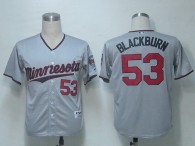 Minnesota Twins -53 Nick Blackburn Grey Cool Base Stitched MLB Jersey