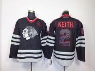 Chicago Blackhawks -2 Duncan Keith Black Accelerator Stitched NHL Jersey