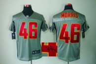 Autographed Nike Washington Redskins -46 Alfred Morris Grey Shadow Men's Stitched NFL Elite Jersey
