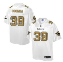 Nike Miami Dolphins -39 Larry Csonka White NFL Pro Line Fashion Game Jersey