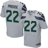 Nike Seahawks -22 C J Prosise Grey Alternate Stitched NFL Elite Jersey