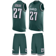 Eagles -27 Malcolm Jenkins Midnight Green Team Color Stitched NFL Limited Tank Top Suit Jersey