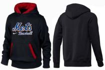 New York Mets Pullover Hoodie Black Red