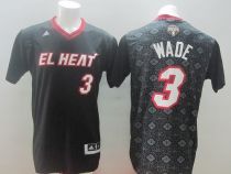 Miami Heat -3 Dwyane Wade Black New Latin Nights Stitched NBA Jersey