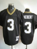Mitchell And Ness Saints -3 Bobby Hebert Black Stitched Throwback NFL Jersey