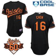 Baltimore Orioles #16 Wei-Yin Chen Black Cool Base Stitched MLB Jersey