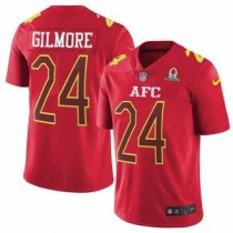 Nike Bills 24 Stephon Gilmore Red Stitched NFL Limited AFC 2017 Pro Bowl Jersey