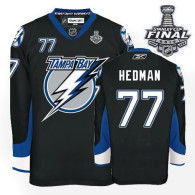 Tampa Bay Lightning -77 Victor Hedman Black 2015 Stanley Cup Stitched NHL Jersey