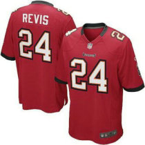 Nike Buccaneers -24 Darrelle Revis Red Team Color Stitched NFL Game Jersey