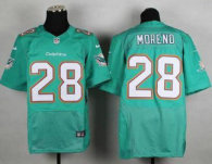 Nike Dolphins -28 Knowshon Moreno Aqua Green Team Color NFL Elite Jersey