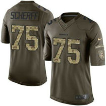 Nike Washington Redskins -75 Brandon Scherff Green Stitched NFL Limited Salute to Service Jersey
