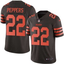 Nike Browns -22 Jabrill Peppers Brown Stitched NFL Limited Rush Jersey