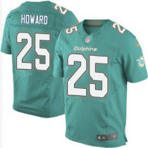 Nike Dolphins -25 Xavien Howard Aqua Green Team Color Stitched NFL New Elite Jersey