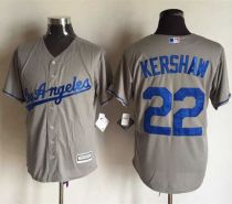 Los Angeles Dodgers -22 Clayton Kershaw Grey New Cool Base Stitched MLB Jersey