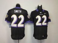 Nike Ravens -22 Jimmy Smith Black Alternate With Art Patch Stitched NFL Elite Jersey