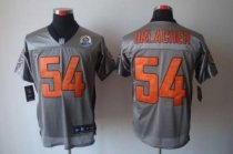Nike Bears -54 Brian Urlacher Grey Shadow With Hall of Fame 50th Patch Stitched NFL Elite Jersey
