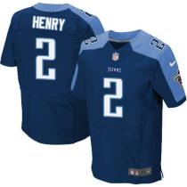 Nike Titans -2 Derrick Henry Navy Blue Alternate Stitched NFL Elite Jersey