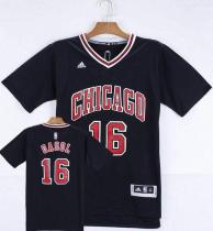 Chicago Bulls -16 Pau Gasol Black Short Sleeve Stitched NBA Jersey