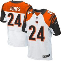 Nike Bengals -24 Adam Jones White Men's Stitched NFL Elite Jersey
