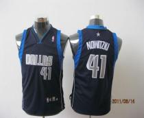 Dallas Mavericks #41 Dirk Nowitzki Dark Blue Stitched Youth NBA Jersey