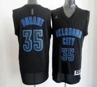 Oklahoma City Thunder -35 Kevin Durant Black on Black Stitched NBA Jersey