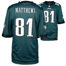 Nike NFL Philadelphia Eagles #81 Jordan Matthews Green Stitched Elite Autographed Jersey