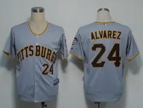 Pittsburgh Pirates #24 Pedro Alvarez Grey Stitched MLB Jersey