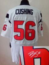Nike Houston Texans -56 Brian Cushing White Mens Stitched NFL Elite Autographed Jersey