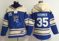 Kansas City Royals -35 Eric Hosmer Light Blue Sawyer Hooded Sweatshirt MLB Hoodie