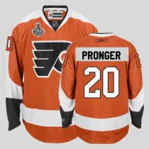 Philadelphia Flyers -20 Chris Pronger Stitched Orange NHL Jersey with Stanley Cup Finals Patch
