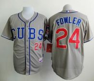 Chicago Cubs -24 Dexter Fowler Grey Alternate Road Cool Base Stitched MLB Jersey