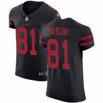 Nike 49ers -81 Trent Taylor Black Alternate Stitched NFL Vapor Untouchable Elite Jersey