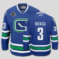 Vancouver Canucks 2011 Stanley Cup Finals -3 Kevin Bieksa Blue Third Stitched NHL Jersey