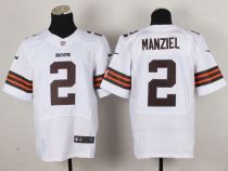 Nike Cleveland Browns -2 Johnny Manziel White Men's Stitched NFL Elite Jersey