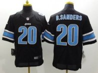 Nike Detroit Lions -20 Barry Sanders Black Alternate NFL Elite Jersey
