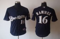 Milwaukee Brewers -16 Aramis Ramirez Blue Cool Base Stitched MLB Jersey