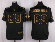 Nike New Orleans Saints -89 Josh Hill Black Stitched NFL Elite Pro Line Gold Collection Jersey