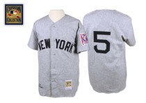 Mitchell And Ness 1939 New York Yankees -5 Joe DiMaggio Grey Stitched MLB Jersey