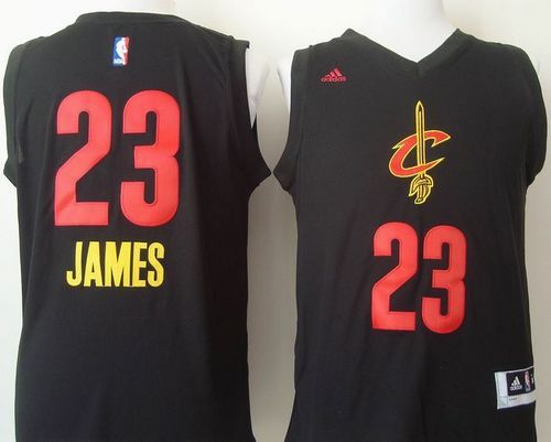 Cleveland Cavaliers -23 LeBron James Black New Fashion Stitched NBA Jersey