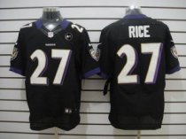 Nike Ravens -27 Ray Rice Black Alternate With Art Patch Stitched NFL Elite Jersey
