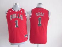 Chicago Bulls #1 Derrick Rose Red Stitched Youth NBA Jersey