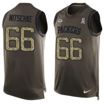 Nike Packers -66 Ray Nitschke Green Stitched NFL Limited Salute To Service Tank Top Jersey