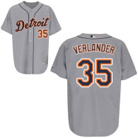 Detroit Tigers #35 Justin Verlander Grey Stitched MLB Jersey