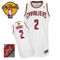 Revolution 30 Autographed Cleveland Cavaliers -2 Kyrie Irving White The Finals Patch Stitched NBA Je