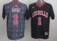 Chicago Bulls -1 Derrick Rose Black New Latin Nights Stitched NBA Jersey