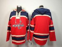 Washington Capitals Blank Red Sawyer Hooded Sweatshirt Stitched NHL Jersey