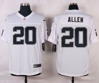 Nike Oakland Raiders #20 Nate Allen White Men's Stitched NFL Elite Jersey