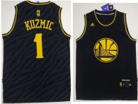 Golden State Warriors -1 Ognjen Kuzmic Black Precious Metals Fashion Stitched NBA Jersey