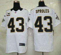 Nike Saints -43 Darren Sproles White With C Patch Stitched NFL Elite Jersey